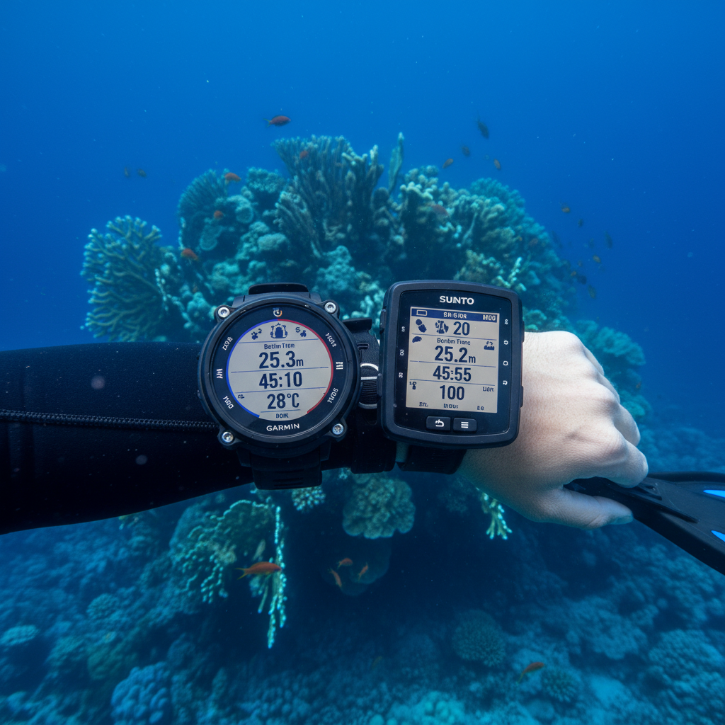 Tauchcomputer im Härtetest: Garmin vs. Suunto